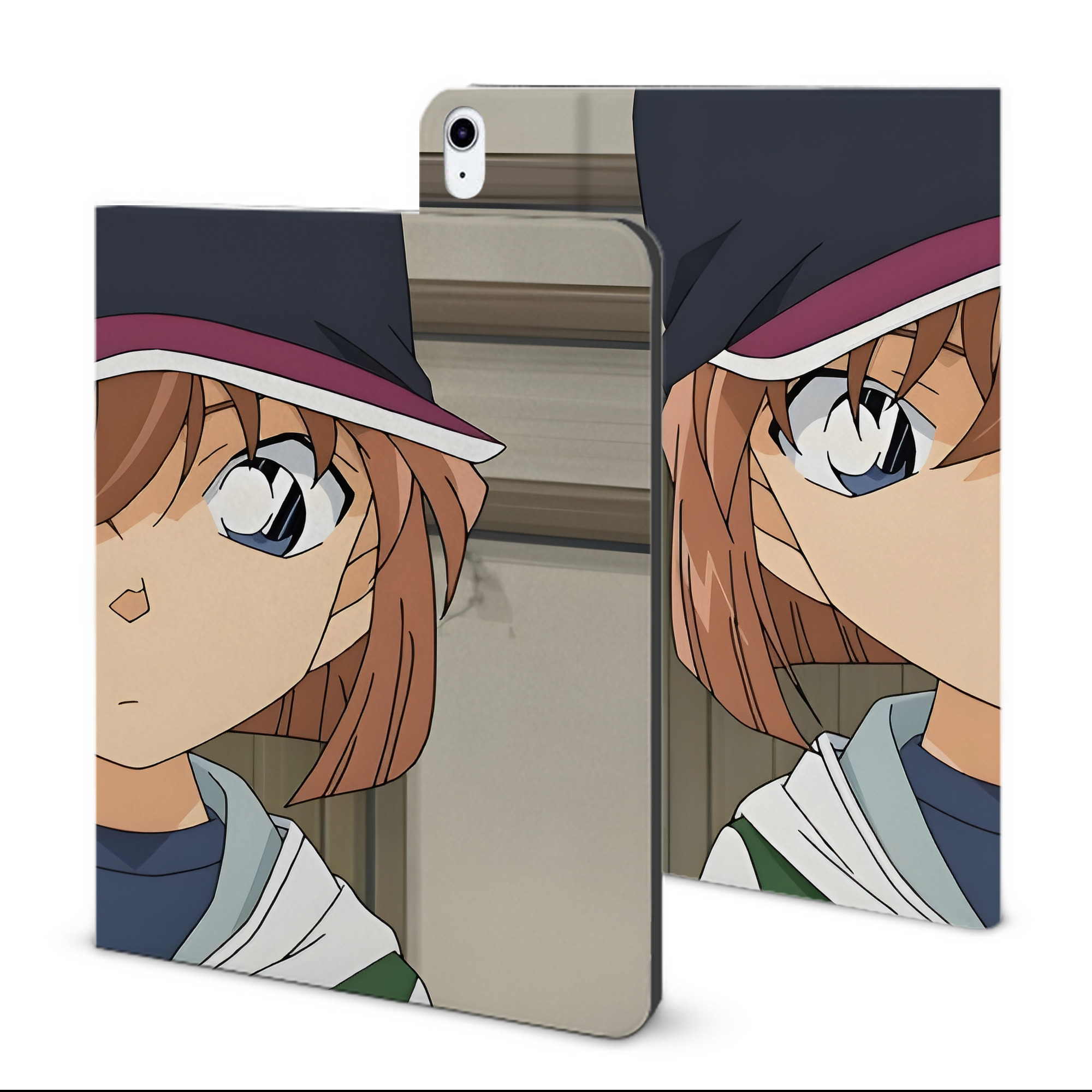 （画像用） 名探偵コナン Detective Conan IPad ケース ブック型 PUレザー TPU 耐衝撃 軽量 薄型 ペン収納なし 全面保護 IPad 各モデル対応